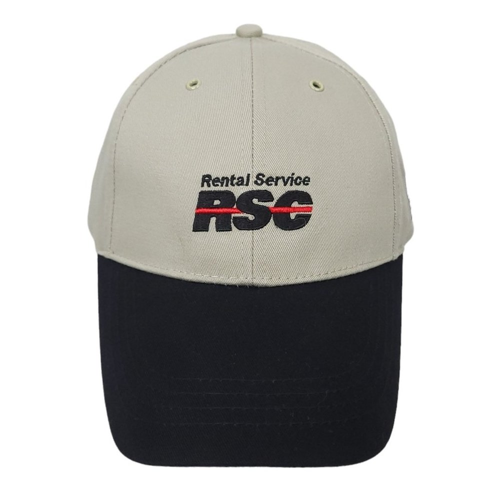 RSC Rental Services Adjustable Slide Cap Trucker Hat Khaki Black ProCorp Images